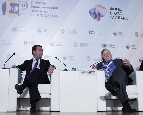 Dmitry Medvedev attends Gaidar Forum, Moscow