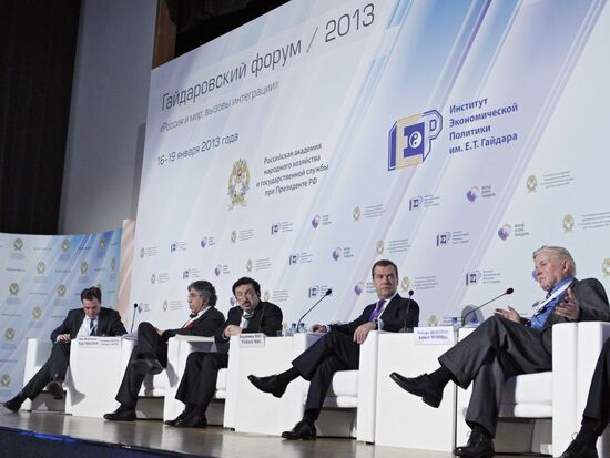 Dmitry Medvedev attends Gaidar Forum, Moscow