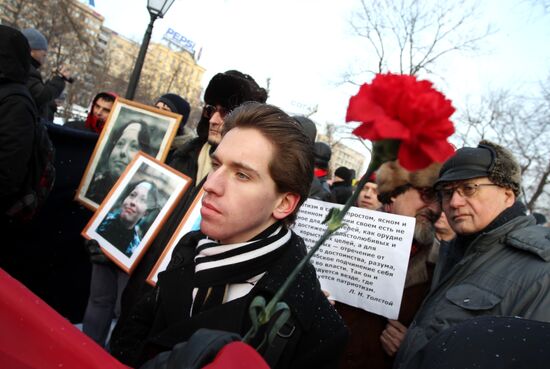 March in memory of Stanislav Markelov and Anastasia Baburova