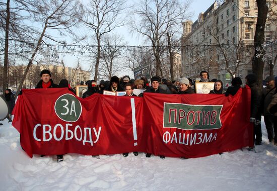 March in memory of Stanislav Markelov and Anastasia Baburova