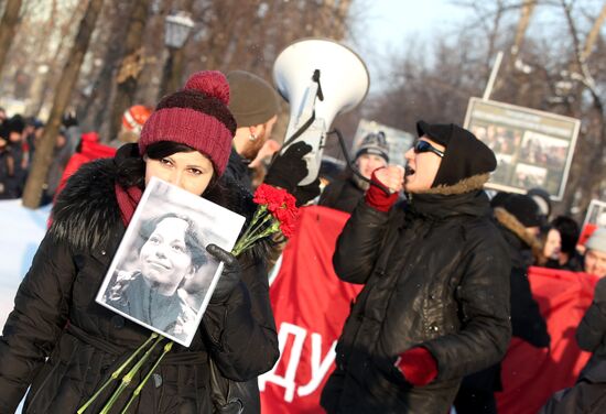 March in memory of Stanislav Markelov and Anastasia Baburova