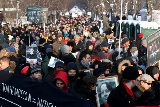 March in memory of Stanislav Markelov and Anastasia Baburova