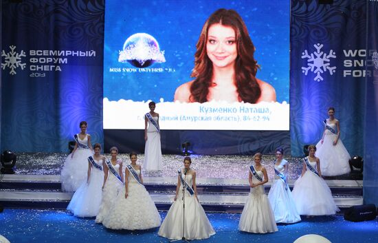Final of "Miss Snow Universe" beauty contest