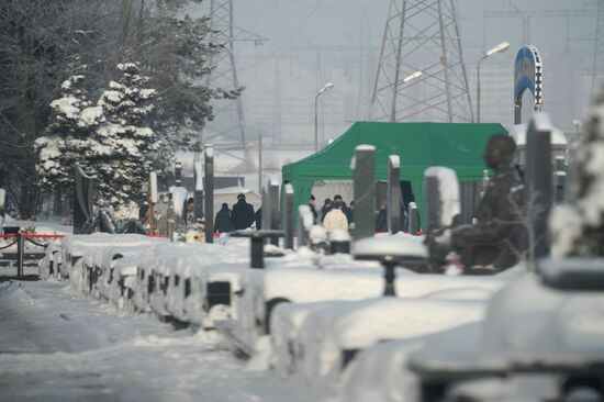 Grandpa (Ded) Khasan buried in Khovanskoye cemetery in Moscow