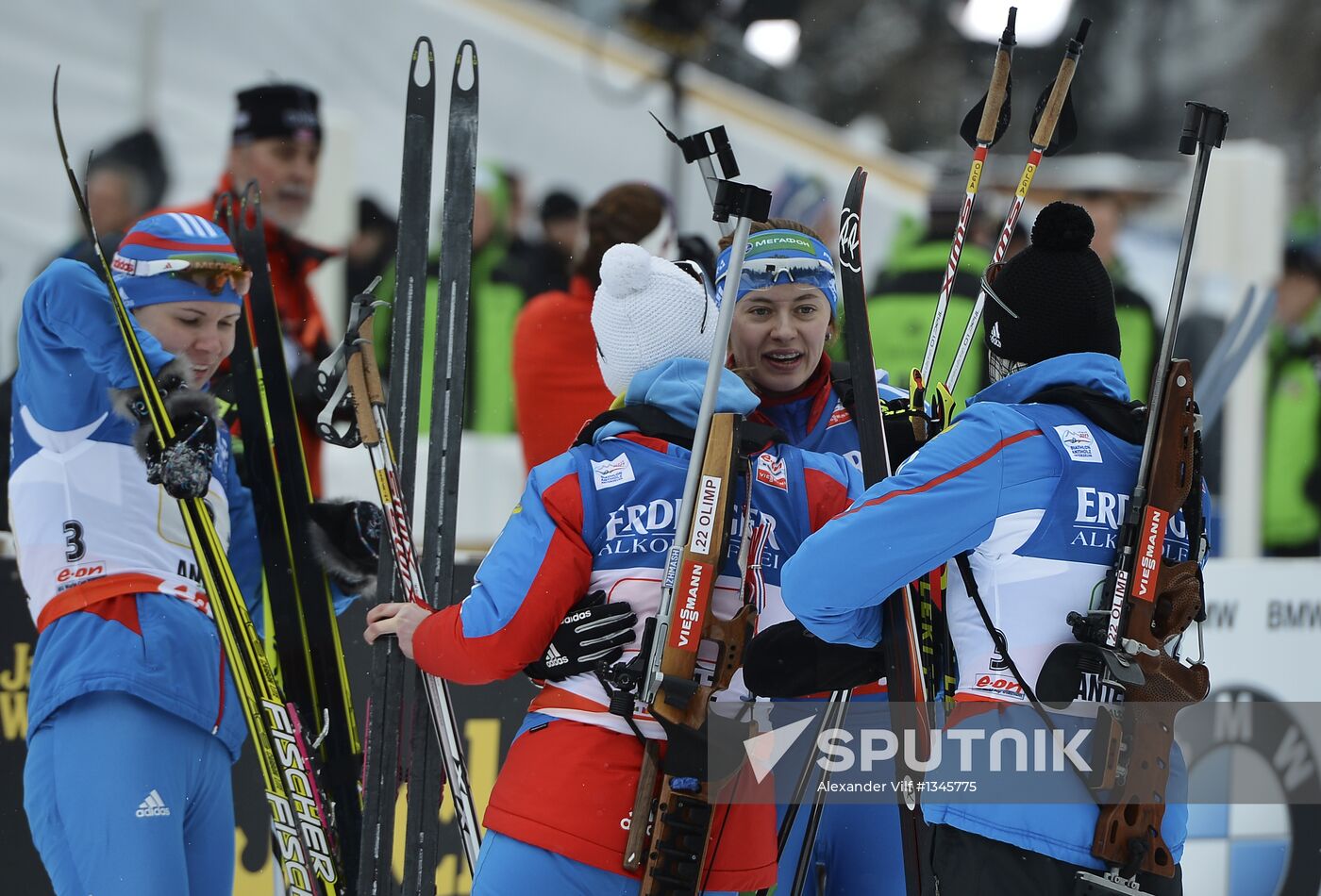 Biathlon 6th stage of World Cup. Women's Relay