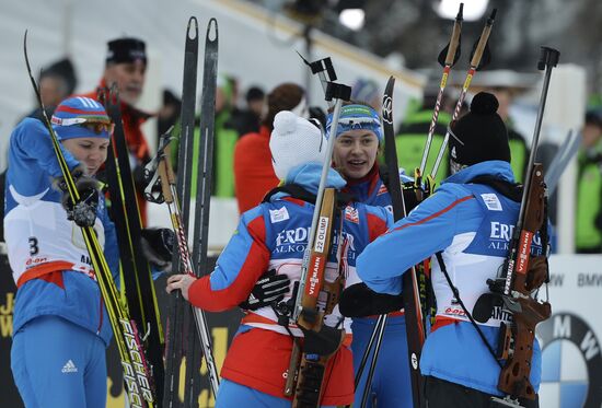 Biathlon 6th stage of World Cup. Women's Relay