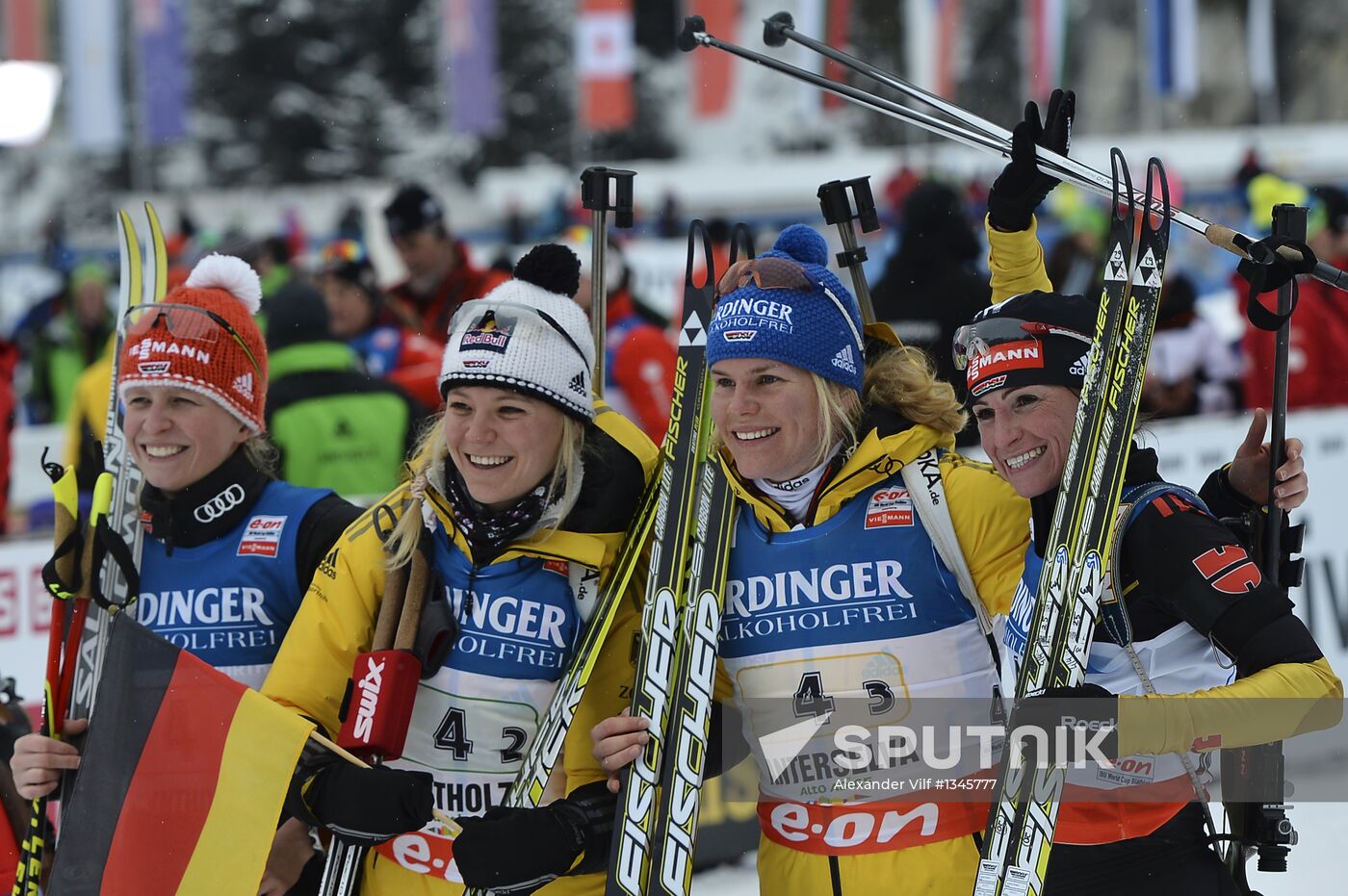 Biathlon 6th stage of World Cup. Women's Relay