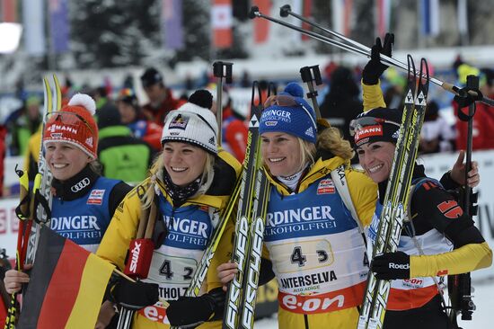 Biathlon 6th stage of World Cup. Women's Relay