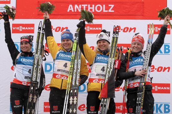 Biathlon 6th stage of World Cup. Women's Relay