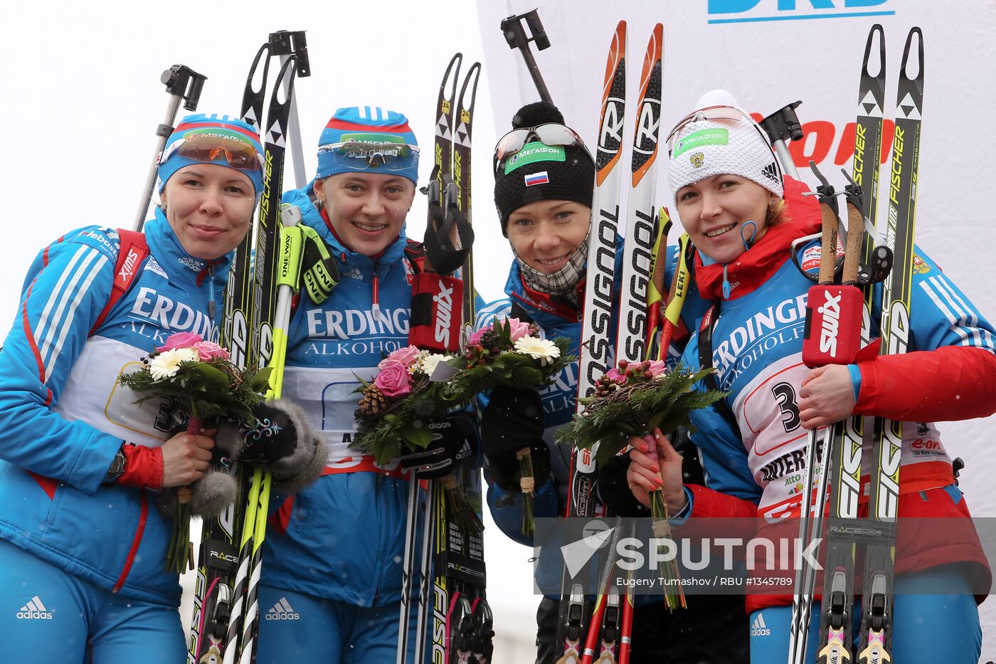 Biathlon 6th stage of World Cup. Women's Relay