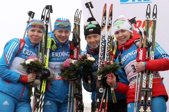 Biathlon 6th stage of World Cup. Women's Relay