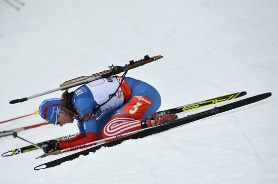 Biathlon 6th stage of World Cup. Women's Relay