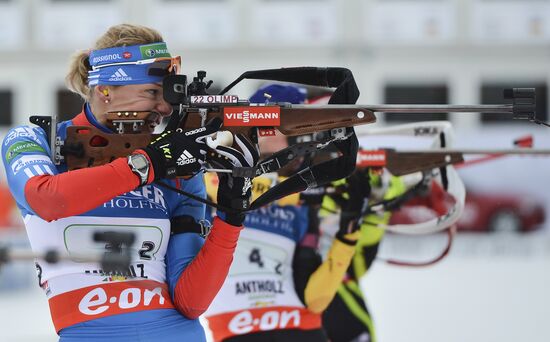 Biathlon 6th stage of World Cup. Women's Relay