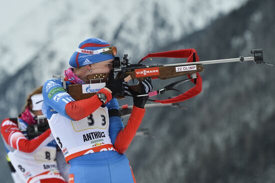 Biathlon 6th stage of World Cup. Women's Relay