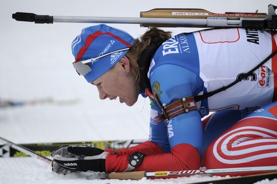 Biathlon 6th stage of World Cup. Women's Relay