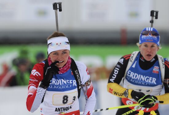 Biathlon 6th stage of World Cup. Women's Relay