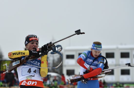 Biathlon 6th stage of World Cup. Women's Relay