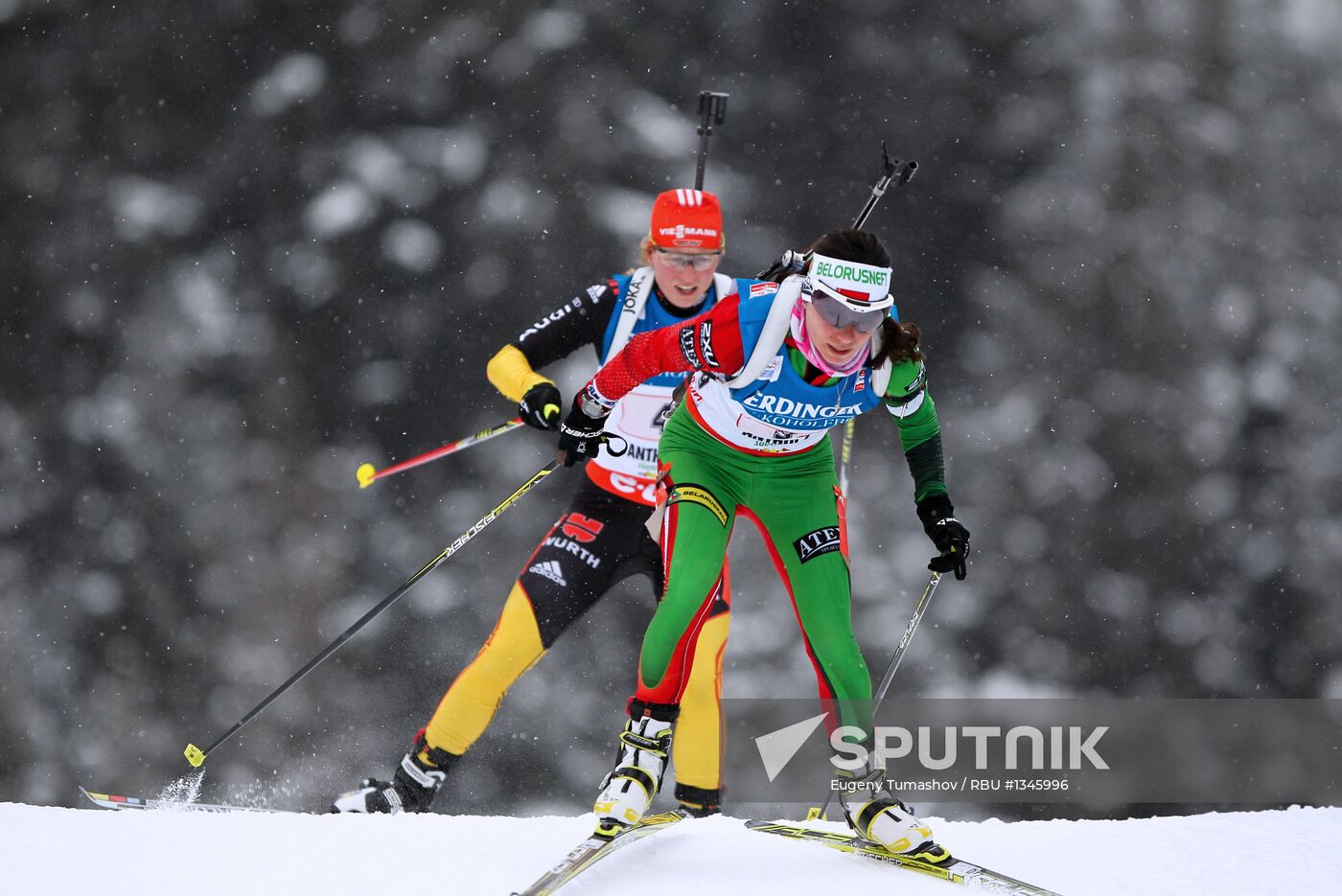 Biathlon 6th stage of World Cup. Women's Relay