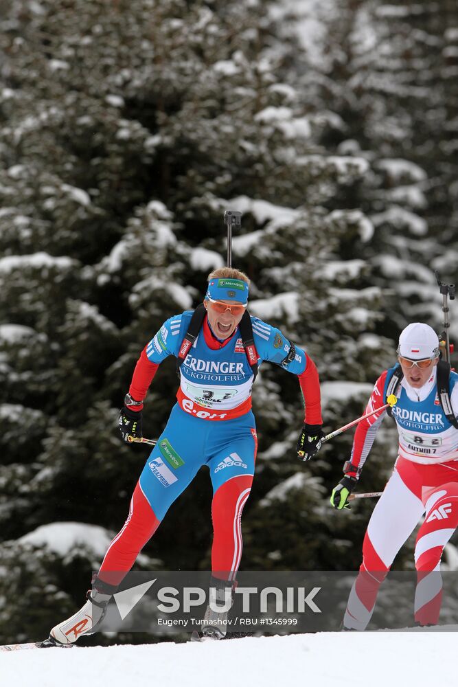 Biathlon 6th stage of World Cup. Women's Relay