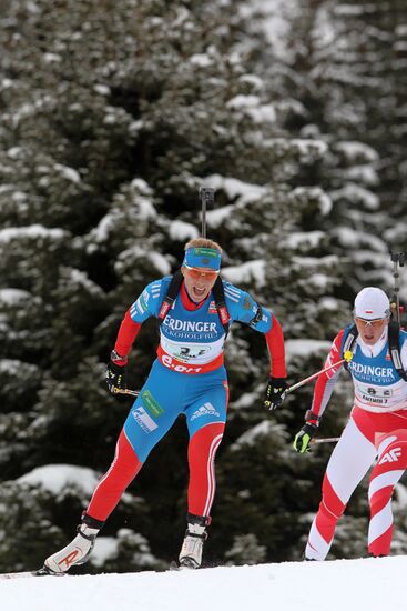 Biathlon 6th stage of World Cup. Women's Relay