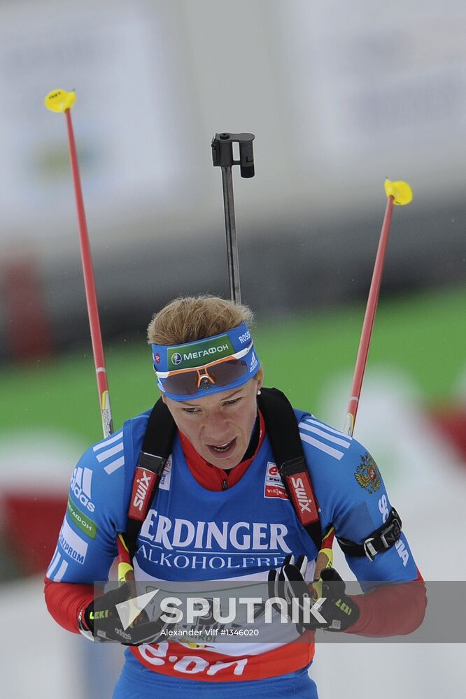 Biathlon 6th stage of World Cup. Women's Relay