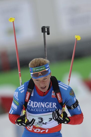 Biathlon 6th stage of World Cup. Women's Relay