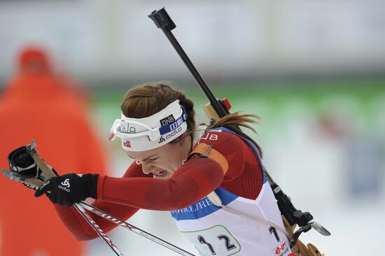 Biathlon 6th stage of World Cup. Women's Relay