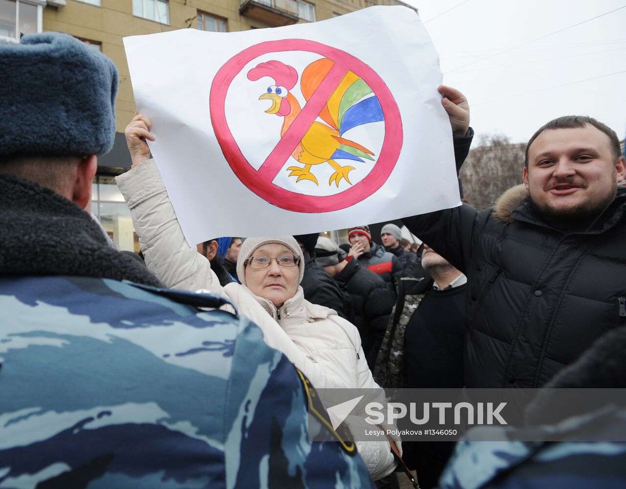 Picket against law banning propaganda of homosexuality