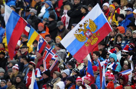 Biathlon 6th stage of World Cup. Women's Relay