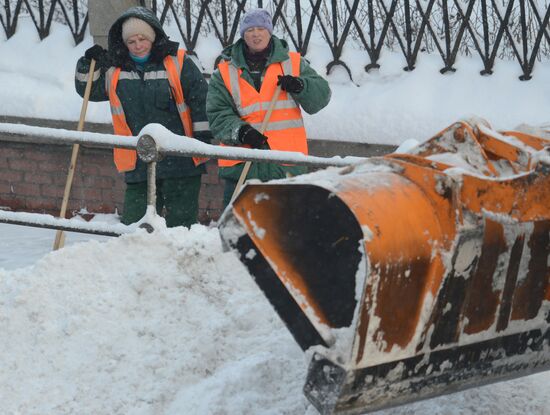 Snowfall in Moscow