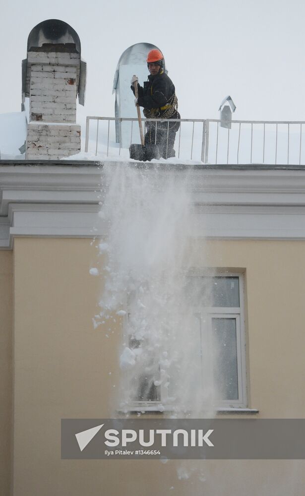 Snowfall in Moscow