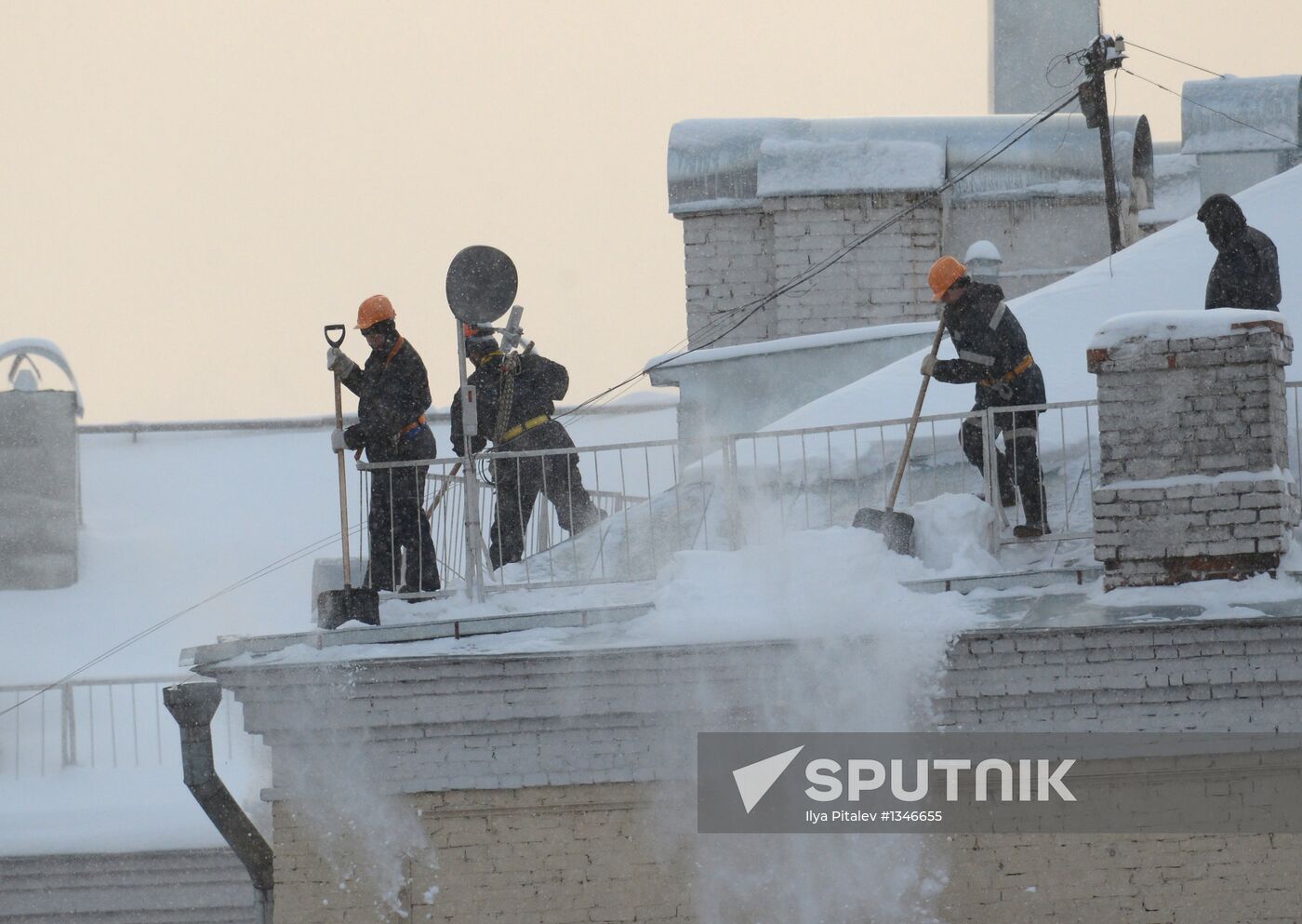 Snowfall in Moscow