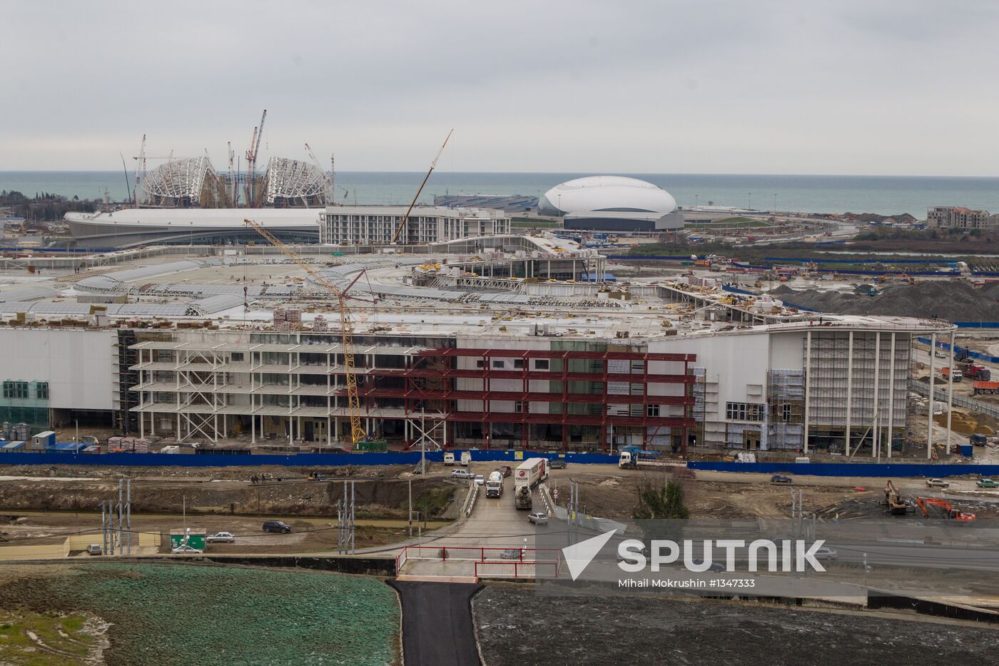 Olympic facilities under construction in Imereti Valley, Sochi