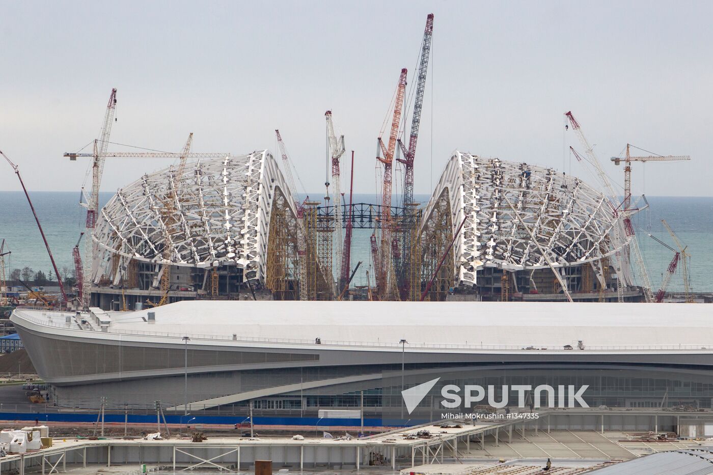 Olympic facilities under construction in Imereti Valley, Sochi