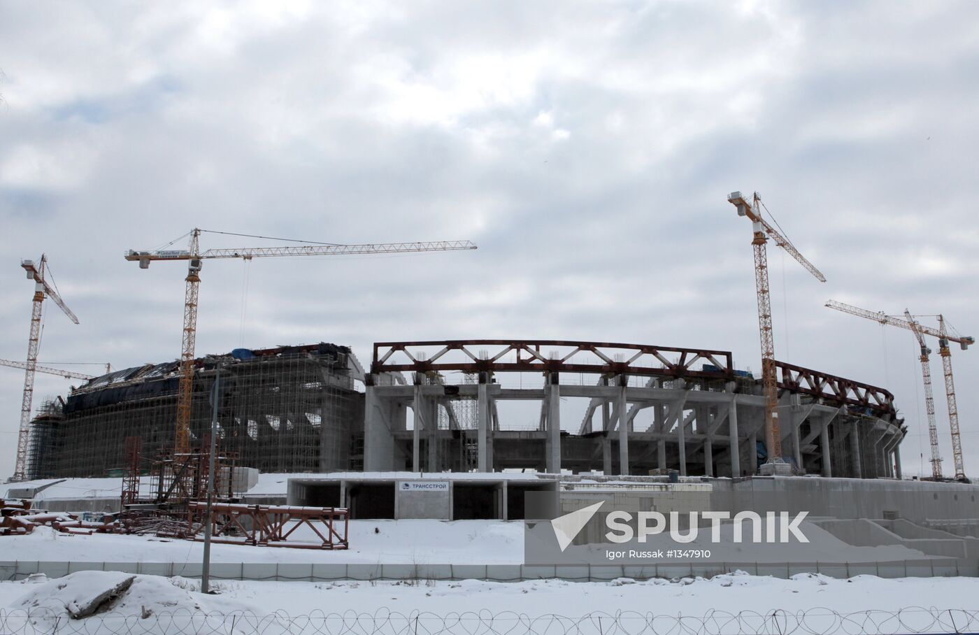 Zenit Arena stadium under construction in St.Petersburg