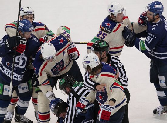 Kontinental Hockey League. Dynamo Moscow vs. SKA