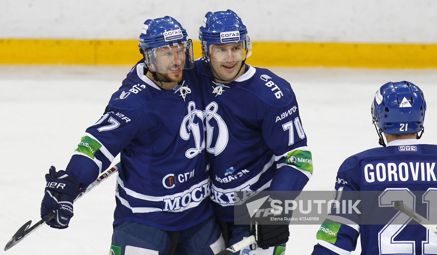 Kontinental Hockey League. Dynamo Moscow vs. SKA