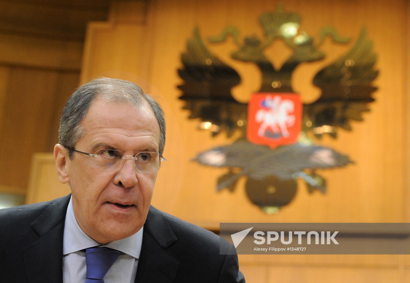 Russian Foreign Minister Sergei Lavrov gives news conference