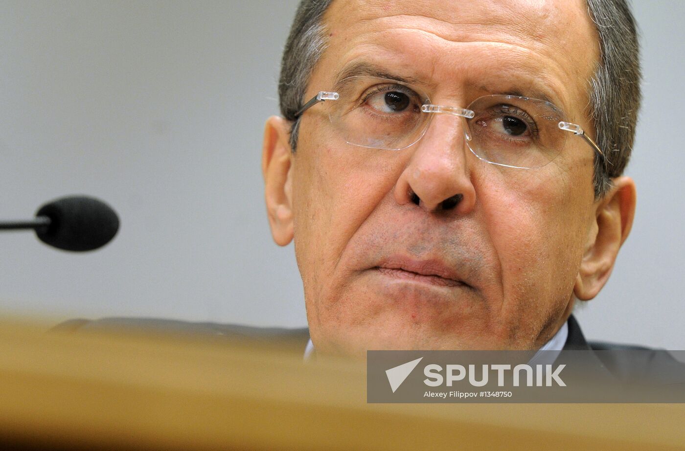 Russian Foreign Minister Sergei Lavrov gives news conference