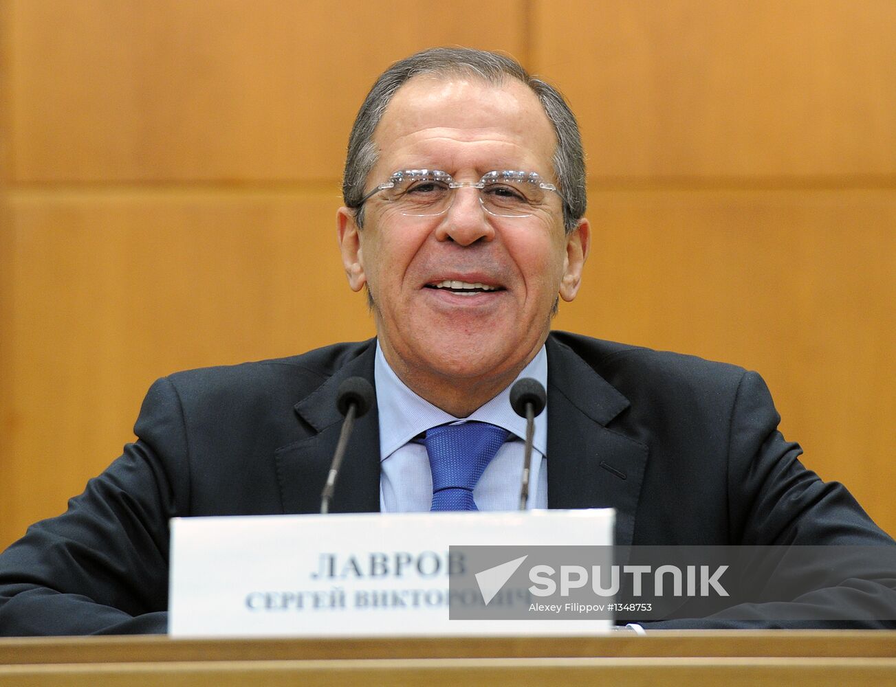 Russian Foreign Minister Sergei Lavrov gives news conference