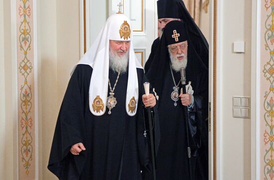 Vladimir Putin meets Catholicos Patriarch of All Georgia Ilia II