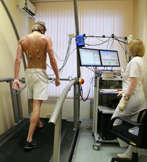 Football. Medical examinations of Spartak football club players
