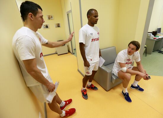 Football. Medical examinations of Spartak football club players