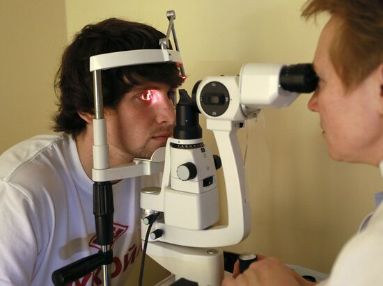 Football. Medical examinations of Spartak football club players