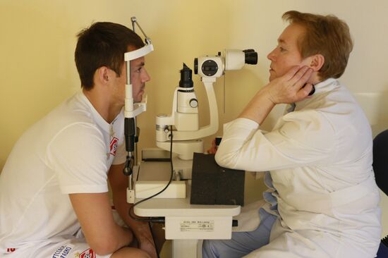 Football. Medical examinations of Spartak football club players