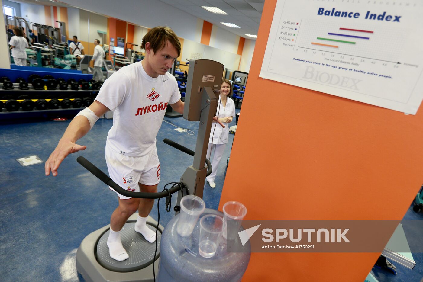 Football. Medical examinations of Spartak football club players
