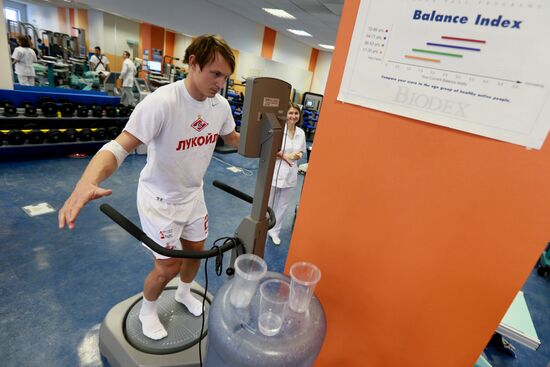 Football. Medical examinations of Spartak football club players