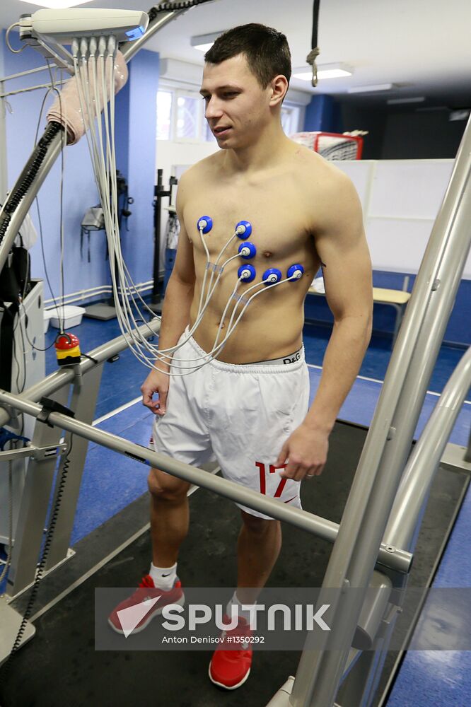 Football. Medical examinations of Spartak football club players