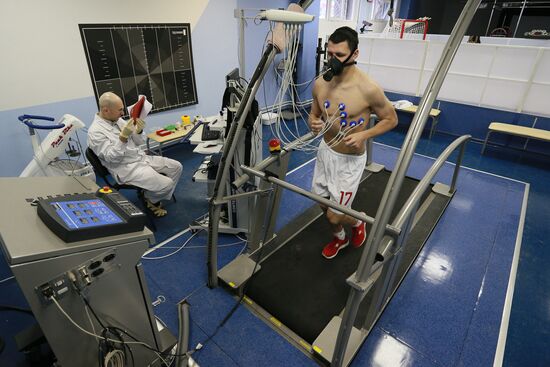 Football. Medical examinations of Spartak football club players