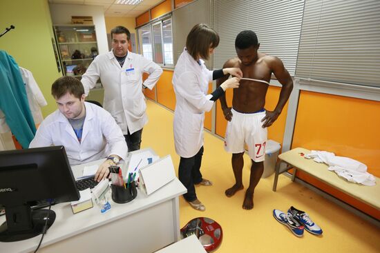 Football. Medical examinations of Spartak football club players